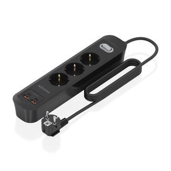 Aisens Regleta 3 tomas interruptor PD 2xUSBC 2xUSB