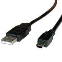 cable usb roline 18 m usb a a mini-usb b usb 20 negro