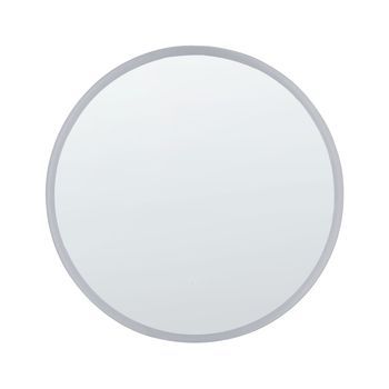 Espejo De Pared Led De Vidrio Plateado 79 Cm Colgante Maquillaje Deauville