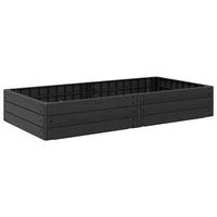 cama elevada negro 151 x 755 x 25 cm pp vidaxl