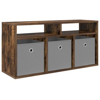 Mueble Bajo Con Cajón Roble Ahumado 87 X 27,5 X 43 Cm Vidaxl