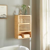 mueble de pared para bano gjesdal bambu 60x40x20cm - natural encasa
