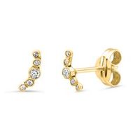 pendientes de mujer con circonita en oro 9 quilates