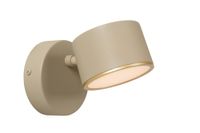lampara de pared de metal con 1 led integrado taupe