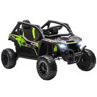 aiyaplay coche electrico infantil utv para ninos 12v con licencia kawasaki teryx krx 1000 control remoto suspension trasera rojo   aosom espana