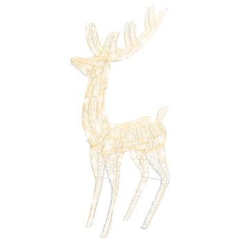 Reno Navideño Acrílico Xxl 250 Leds Blanco Cálido 180 Cm Vidaxl