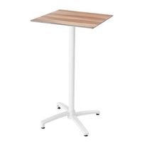 mesa alta de jardin de 60 x 60 cm inclinable en roble oscuro opera - oviala