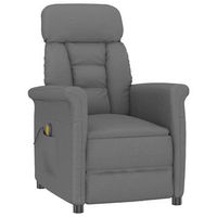 silla de masaje gris oscuro 965 x 705 x 95 cm microfibra vidaxl