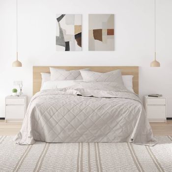 Mesita De Noche - Mueble Para Dormitorio - Madera Maciza De Pino - Blanco (40x31x50cm)