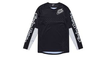 Camiseta de manga larga sprint de troy lee designs negro blanco