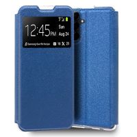 cool funda flip cover liso azul para samsung a556 galaxy a55 5g