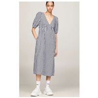 tommy jeans falda vestido gingham midi mujer para mujer