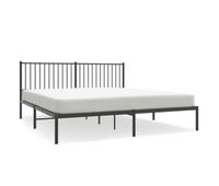 estructura de cama con cabecero metal negro 180x200 cm con cabecero