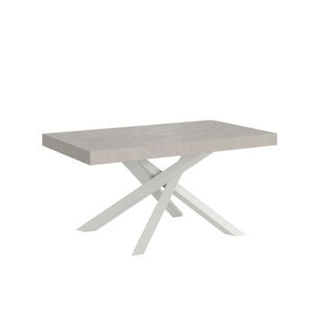 Mesa Extensible Volantis Cashmere 160/420x90 Cm Con Patas Blancas