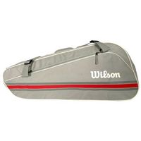 bolsa de tenis wilson team 6pk gris y roja wr8039903001