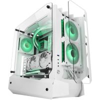 mars gaming mc-edge caja gaming atx diseno open air triple cristal templado usb-c usb 30 blanco