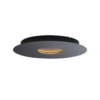 Lámpara techo moderna negra led 40 cm