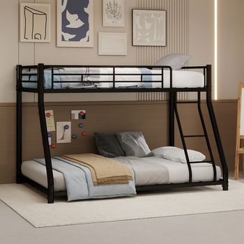 Cama Litera Metálica Simple Y Doble, Con Escalera Y Barandilla, Robusta Y Silenciosa, Para Adultos Y Adolescentes
