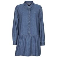 tommy jeans vestido tjw chambray shirt dress para mujer