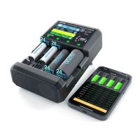 cargador y analizador de baterias cilindricas skyrc mc5000 con pantalla de 28 pulgadas pd65w control por aplicacion bl