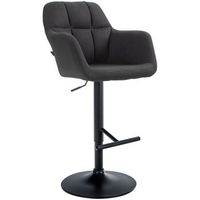 taburete de bar natoma en tela negro 59x57x97 cm clp