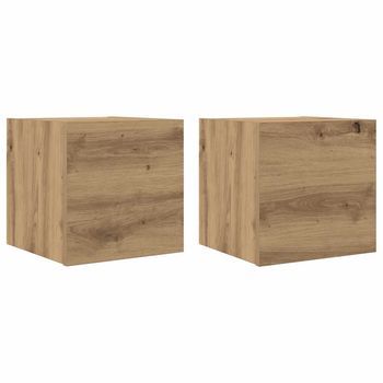Muebles De Pared Para Tv 2 Uds Roble Artisan 30,5x30x30 Cm Vidaxl