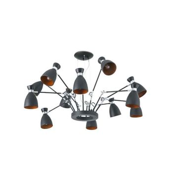 Lámpara-plafón retro (12 luces)