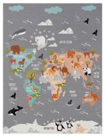 alfombra infantil bini gris  160x220 cm