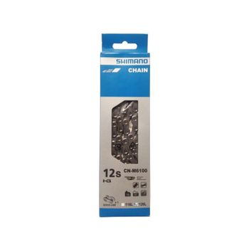 SHIMANO | Cadena DEORE M6100 12v 126 Eslabones - Cadena Shimano DEORE, modelo M6100  Compatible para montaña Compatible con 12 velocidades Mayor retención de la cadena con extremo de la placa interior