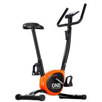 bicicleta mecanica one fitness rw3011 negra y naranja