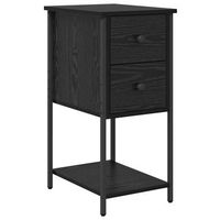 mesita de noche 32x42x70 cm madera - negro