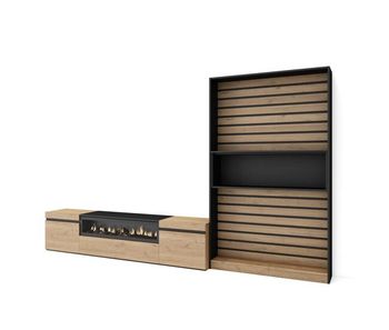 Muebles de salón para tv, conjunto de muebles comedor, 210x35x186cm, para tv hasta 80