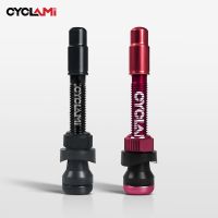 2 uds cyclami valvula sin camara de bicicleta aleacion de aluminio presta valvula desmontable extraible fv boquilla de neumatico ultraligera 45mm 65mm 85mm