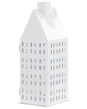 Linterna  40 cm metal blanco
