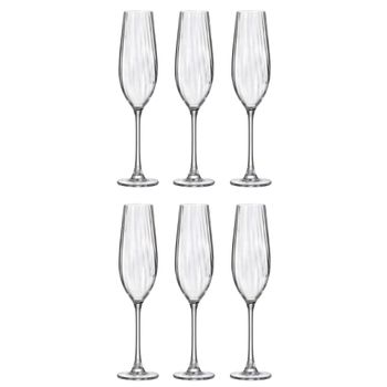 Juego de 6 copas flauta cristal 26 cl