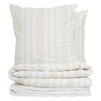 Juego De Cama Isao Blanco Algodón Amarillo 240x220cm