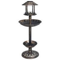 banera alimentadora de pajaros led con energia solar de plastico para decoracion de jardin dec020803
