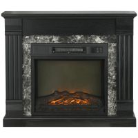 homcom chimenea electrica 1800w chimenea decorativa con efecto de llama mando a distancia temporizador 80x216x678cm negro