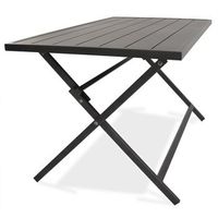 mesa para exterior plegable rectangular aluminio color antracita medidas 120x72x71 cm mesa de comedor de jardin mobiliario de patio mesa para terraza