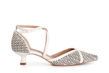 escote bimateria con cruce bone/black 35