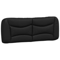 cabecero de cama acolchado hvar cuero sintetico negro 120 cm vidaxl