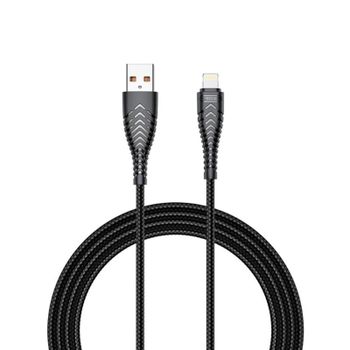 Cable USB-A a Lightning VEGER 2.0 1,2 m Negro