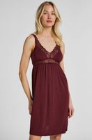 hunkemoller camison de jersey con encaje morado