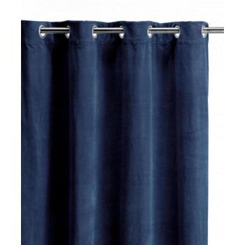 Cortina Lisa Vivaraise Elise De Terciopelo Algodón - Cobalto - 140 X 280 Cm