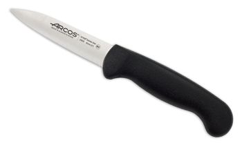 Cuchillo mondador de acero inoxidable nitrum de 80 mm mango negro