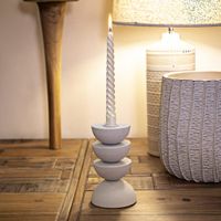 candelabro de metal color crema cm o 9x15