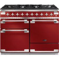 rangemaster elise 110 dual fuel range cooker - cherry red  chrome red