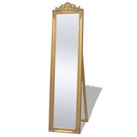 vidaxl espejo de pie estilo barroco 160 x 40 cm dorado