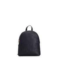 mochila con logotipo en relieve cafenoir black