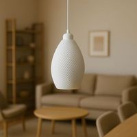 lampara de techo modelo paval blbb blanco  cable de seda trenzado blanco embellecedor floron de techo blanco luz led e27